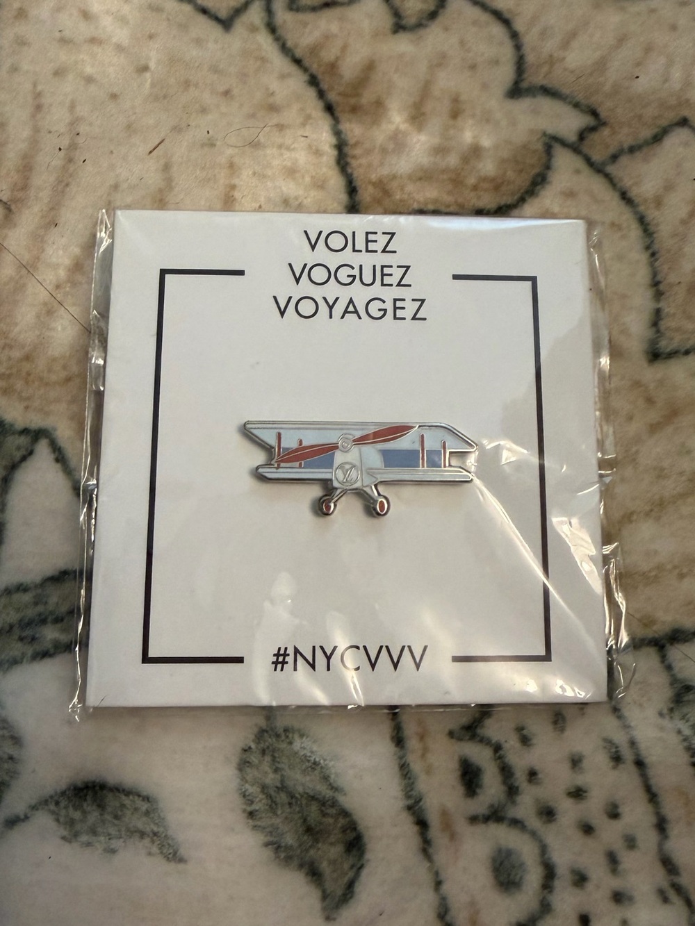 Louis Vuitton Airplane Enamel Pin - NYC LV show
